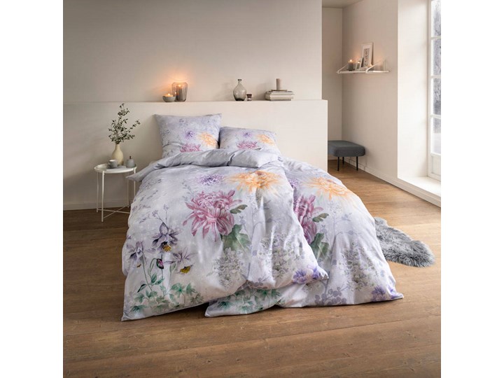 Komplet pościeli flanelowej Estella Dahlia 135x200 cm 155x200 cm Bawełna Flanela Kolor Szary Kategoria Komplety pościeli