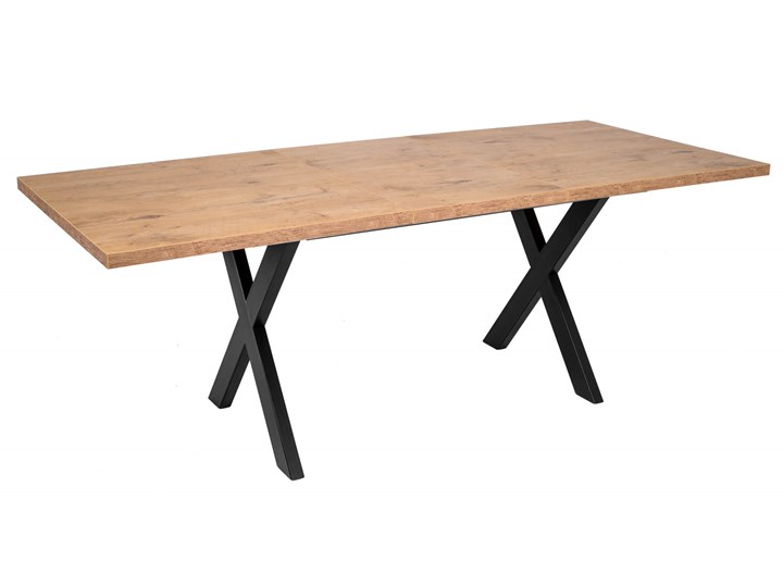 Stół do jadalni rozkładany CRAFT 160/260x80 Dąb Wysokość 75 cm Drewno Długość 260 cm Metal Długość 160 cm Rozkładanie Rozkładane