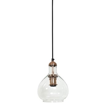 Lampa wisząca Dela miedź szkło
