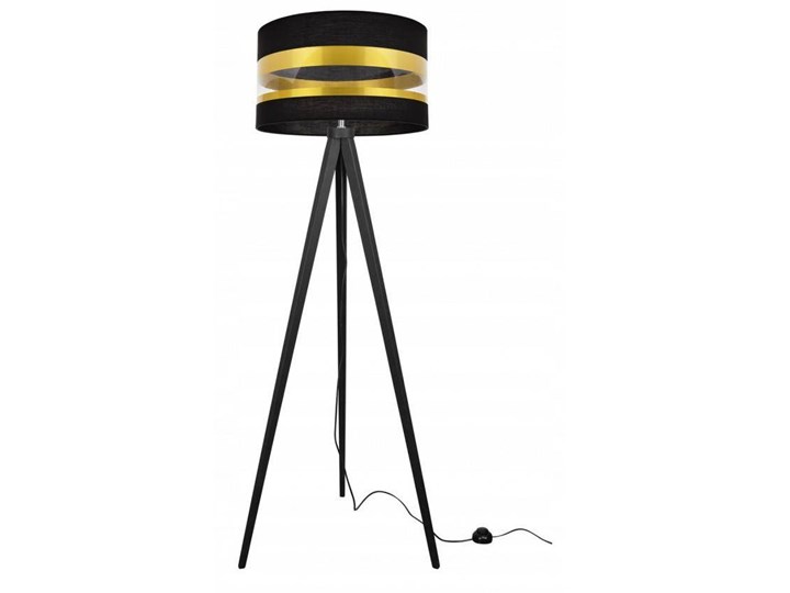 Stojąca Nowoczesna Lampa Trójnóg z Eleganckim Abażurem Lampa z abażurem Drewno Lampa z kloszem Lampa sztalugowa Pomieszczenie Jadalnia Lampa LED Styl Nowoczesny