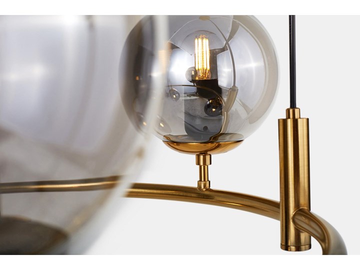 NOWOCZESNA LAMPA WISZĄCA MOSIĘŻNA CEREDO NEO Szkło Lampa z kloszem Kategoria Lampy wiszące Metal Mosiądz Pomieszczenie Jadalnia