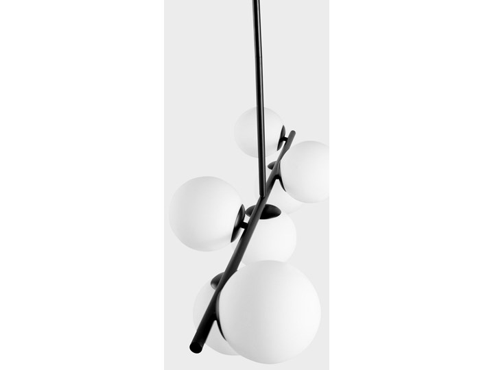 NOWOCZESNA LAMPA WISZĄCA CZARNA FREDICA W7 Szkło Metal Lampa z kloszem Kolor Czarny