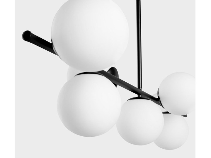 NOWOCZESNA LAMPA WISZĄCA CZARNA FREDICA W7 Kategoria Lampy wiszące Metal Szkło Lampa z kloszem Styl Nowoczesny