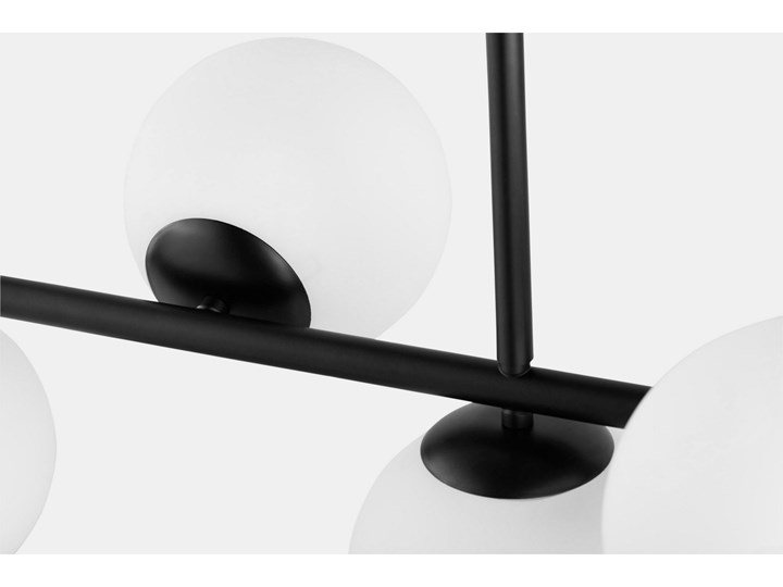 NOWOCZESNA LAMPA WISZĄCA CZARNA FREDICA W7 Szkło Metal Lampa z kloszem Ilość źródeł światła 7 źródeł