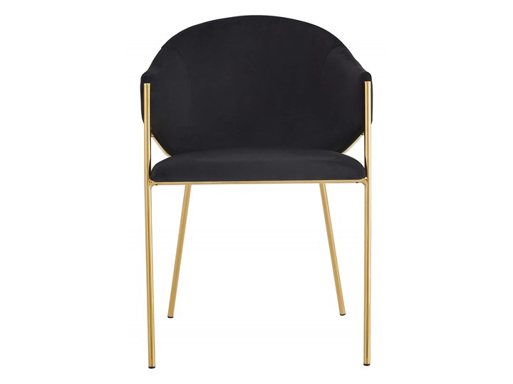 Krzesło Glamour czarne DC-890  welur, złote nogi Kolor Czarny Tapicerowane Metal Tworzywo sztuczne Tkanina Styl Nowoczesny