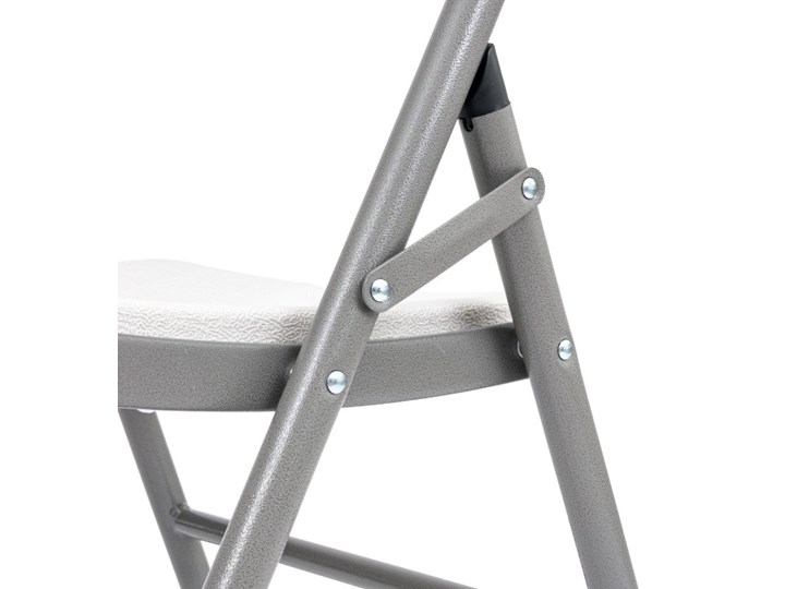 ZESTAW CZTERECH SKŁADANYCH KRZESEŁ CATERINGOWYCH Krzesło składane Metal Tworzywo sztuczne Kategoria Krzesła ogrodowe Kolor Szary
