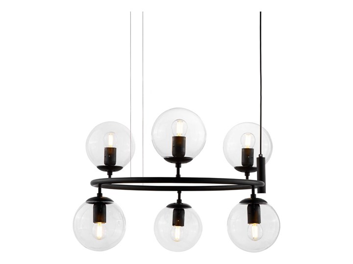 LAMPA WISZĄCA CZARNA NOWOCZESNA CEREDO W6 LUMINA DECO Metal Lampa z kloszem Lampa inspirowana Lampa z abażurem Styl Industrialny Szkło Kategoria Lampy wiszące