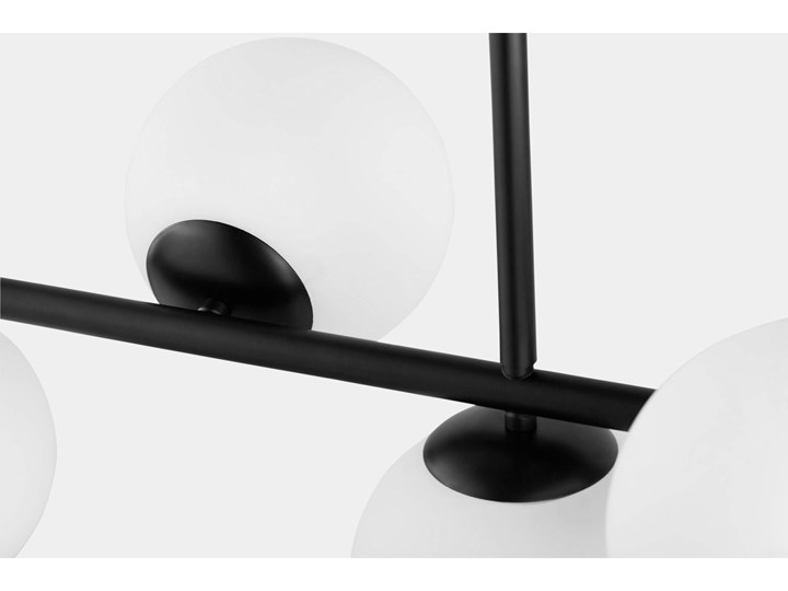 LAMPA WISZĄCA SUFITOWA NOWOCZESNA CZARNA FREDICA W7 LUMINA DECO Szkło Lampa z abażurem Lampa z kloszem Pomieszczenie Jadalnia Metal Ilość źródeł światła 7 źródeł