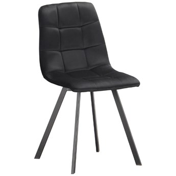 Krzesło welurowe czarne ART820