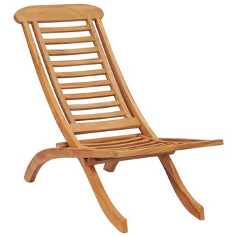 Emaga Składane krzesło ogrodowe, lite drewno tekowe