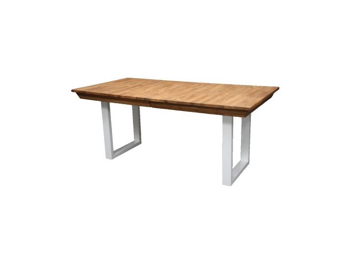 PADUA Stół #1517 Dąb olejowany + metal 160-240x90 cm Długość 240 cm Kategoria Stoły kuchenne Długość 80 cm Wysokość 75 cm Drewno Długość 160 cm Kolor Brązowy