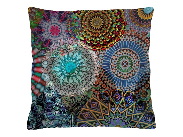 Poduszka - KARUZELA - 40x40 cm Welur Poduszka dekoracyjna Poszewka dekoracyjna Kategoria Poduszki i poszewki dekoracyjne Kolor Wielokolorowy