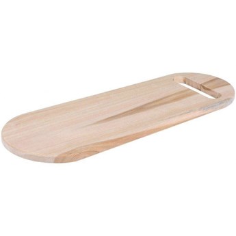 Deska drewniana tekowa do krojenia, serwowania, owalna, 47x16 cm kod: O-121307