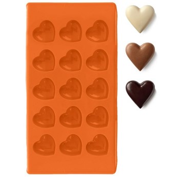 Forma silikonowa serca na praliny, czekoladki, foremka do pralin, czekoladek kod: O-151745