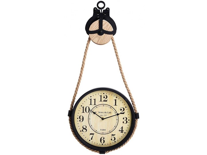 Zegar ścienny, metalowy, na sznurze, linie, retro, loft, 30 cm kod: O-569036 Kategoria Zegary