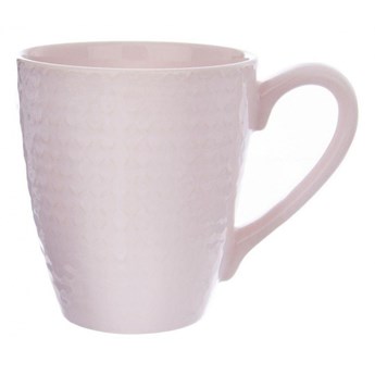 Kubek ceramiczny z uchem, do kawy, herbaty, 430 ml, różowy kod: O-128834
