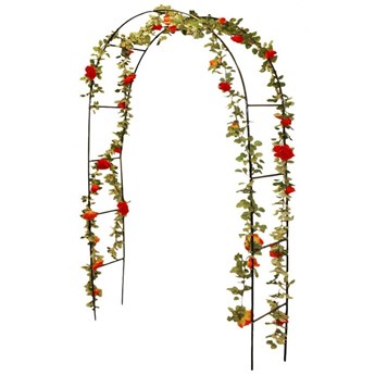 Pergola ogrodowa, łukowa, drabinka metalowa na kwiaty, róże, pnącza, 140x240 cm kod: O-351116