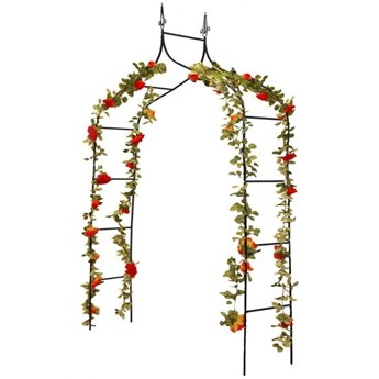 Pergola ogrodowa, łukowa, drabinka metalowa na kwiaty, róże, pnącza, 150x240 cm kod: O-351117