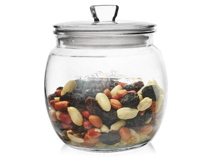 Pojemnik szklany, słoik, słój do przechowywania, 1 l, do produktów sypkich, ciastek, kawy kod: O-126494 Na produkty sypkie Na makaron Szkło Na kawę Na żywność Typ Słoiki Kategoria Pojemniki i puszki