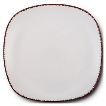 Talerz ceramiczny, kwadratowy, WHITE SUGAR, deserowy, płytki, 20 cm kod: O-10-099-232