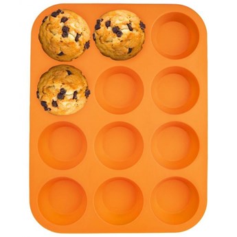 Forma do pieczenia muffinek, na muffinki, babeczki, silikonowa, na 12 szt, 32,5x25 cm kod: O-151719