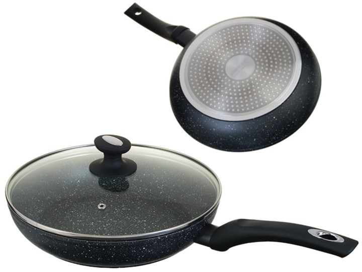 Patelnia na indukcję Edenberg EB 4108 22 cm MARMUROWA Granit Kolor Szary Aluminium Indukcja