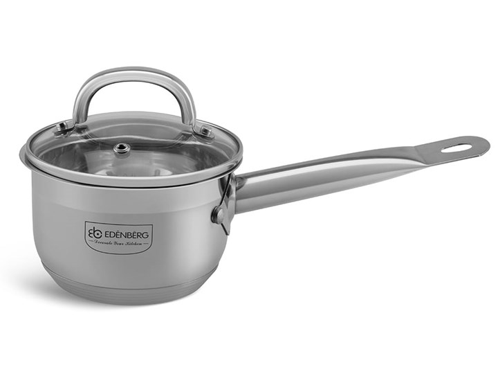 Rondel stalowy Edenberg EB 6011 z pokrywką 0.8L na indukcję Stal nierdzewna Kategoria Rondle