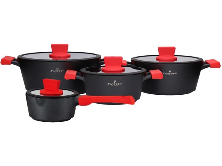 Garnki Zwieger Obsidian zestaw garnków 8 elementów z powłoką Greblon C3+ | Kup teraz®
