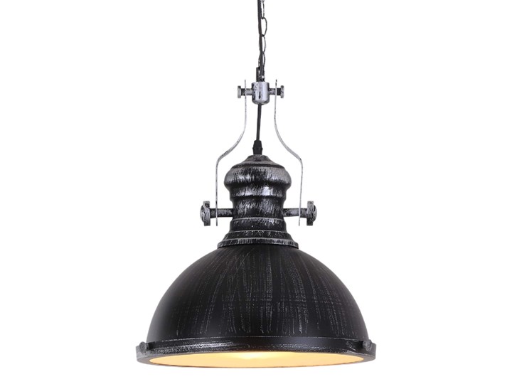 LAMPA WISZĄCA INDUSTRIALNA DUŻA STARE SREBRO ELIGIO W1 Metal Lampa z abażurem Szkło Lampa z kloszem Styl Industrialny Pomieszczenie Salon