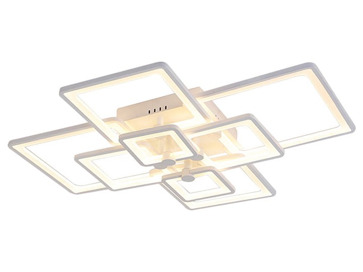 Kwadraty 6 - plafon - lampa sufitowa LED 80x60cm Żyrandol Metal Tworzywo sztuczne Funkcje Możliwość ściemniania