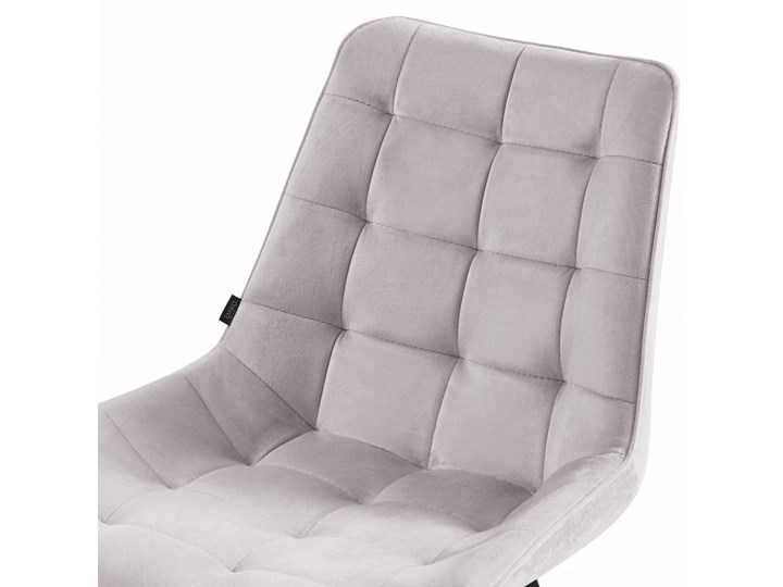 Jasno szare krzesło do jadalni DC-6030 / welur #13 Metal Tkanina Tworzywo sztuczne Tapicerowane Styl Nowoczesny Pomieszczenie Jadalnia