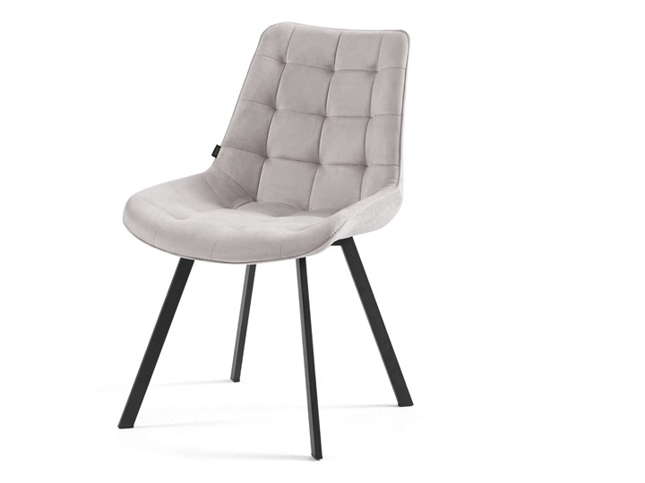 Jasno szare krzesło do jadalni DC-6030 / welur #13 Metal Tkanina Tapicerowane Styl Nowoczesny Tworzywo sztuczne Kategoria Krzesła kuchenne