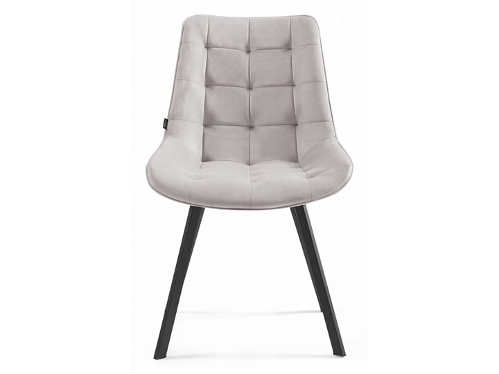 Jasno szare krzesło do jadalni DC-6030 / welur #13 Kategoria Krzesła kuchenne Tkanina Tapicerowane Metal Tworzywo sztuczne Styl Nowoczesny
