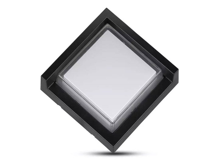 Oprawa Ścienna V-TAC 7W LED Czarna Kwadrat IP65 VT-831 3000K 400lm Kolor Czarny Lampa LED Kinkiet ogrodowy Kategoria Lampy ogrodowe