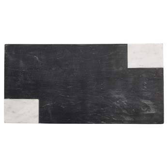 Deska do krojenia Elvia 46x23 cm czarno - biała