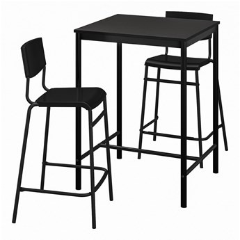 IKEA SANDSBERG / STIG Stół barowy i 2 stołki, czarny/czarny, 67x67 cm