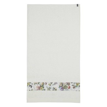 Elegancki ręcznik bawełniany z ozdobnym motywem kwiatowym, ręcznik luksusowy, Essenza, 70 x 140 cm