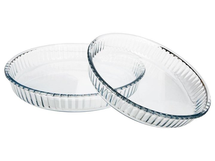 Dwie okrągłe formy do pieczenia ciast - szklane, 32, 26 cm Kategoria Formy i foremki