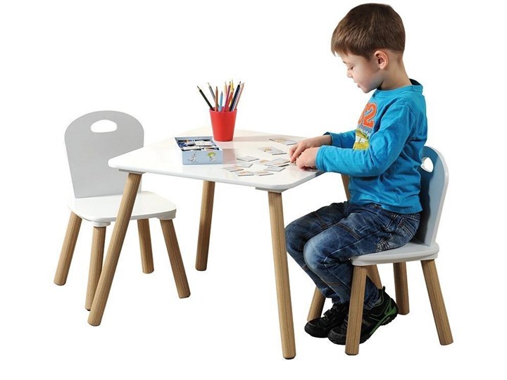 Zestaw mebelków dla dzieci: stolik + 2 krzesełka, KESPER Płeć Dla dziewczynki Kolor Biały