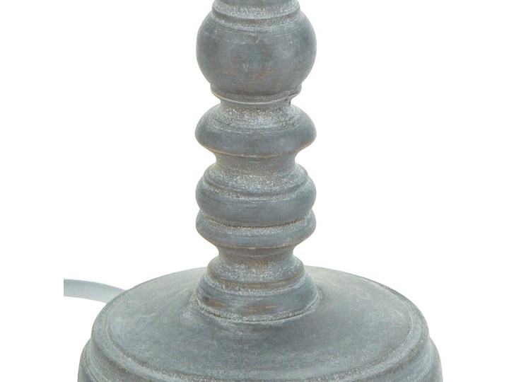 Lampka stojąca z drewnianą podstawką Lampa z abażurem Wysokość 35 cm Lampa z kloszem Drewno Styl Vintage