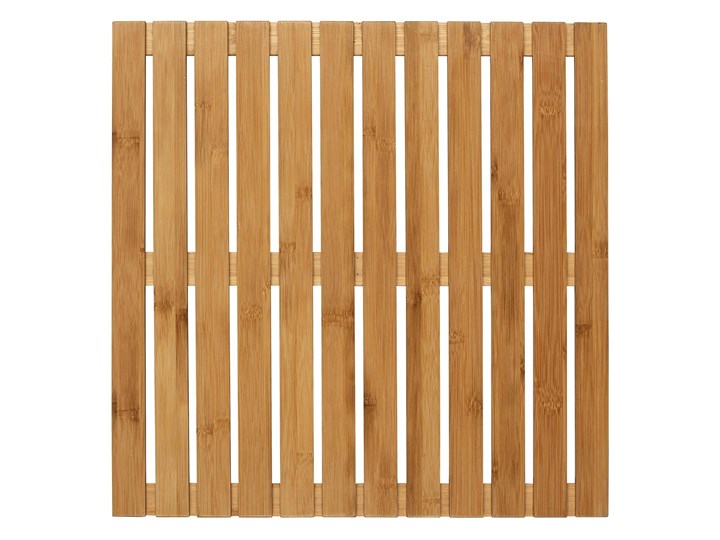 Mata łazienkowa, podest z drewna bambusowego BAMBUSA, 50 x 50 cm, WENKO Drewno Prostokątny 50x50 cm Kategoria Dywaniki łazienkowe Kolor Brązowy