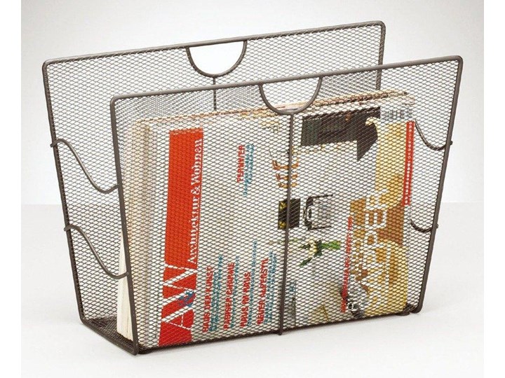 Metalowy gazetnik, kosz na gazety, ZELLER Stal Kategoria Gazetniki Kolor Biały