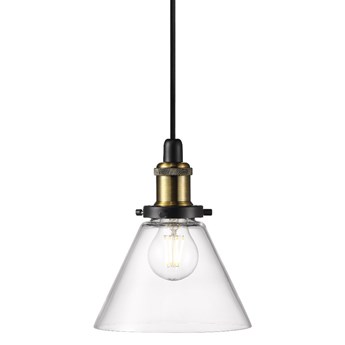 SELSEY Lampa wisząca Disa średnica 18,5 cm transparentne szkło