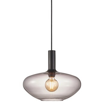 SELSEY Lampa wisząca Alton średnica 35 cm szare szkło