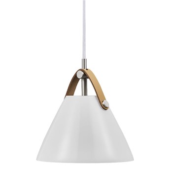 SELSEY Lampa wisząca Strap średnica 16,5 cm szklany klosz