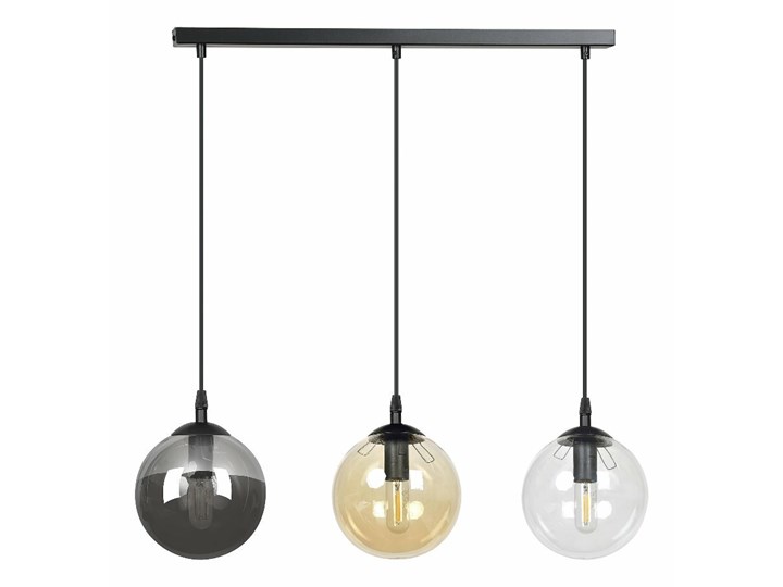 SELSEY Lampa wisząca Fregene mix kolorów x3 Stal Lampa z kloszem Pomieszczenie Salon Szkło Metal Styl Glamour