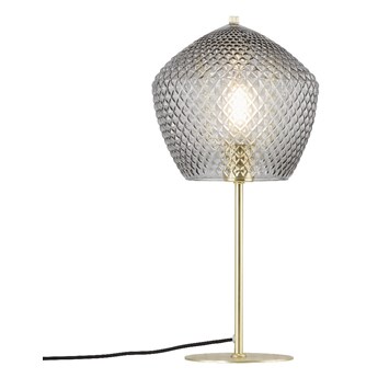 SELSEY Lampa stołowa Orbiform szklany klosz