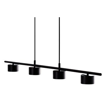 SELSEY Lampa wisząca Clyde x4 czarna 115 cm