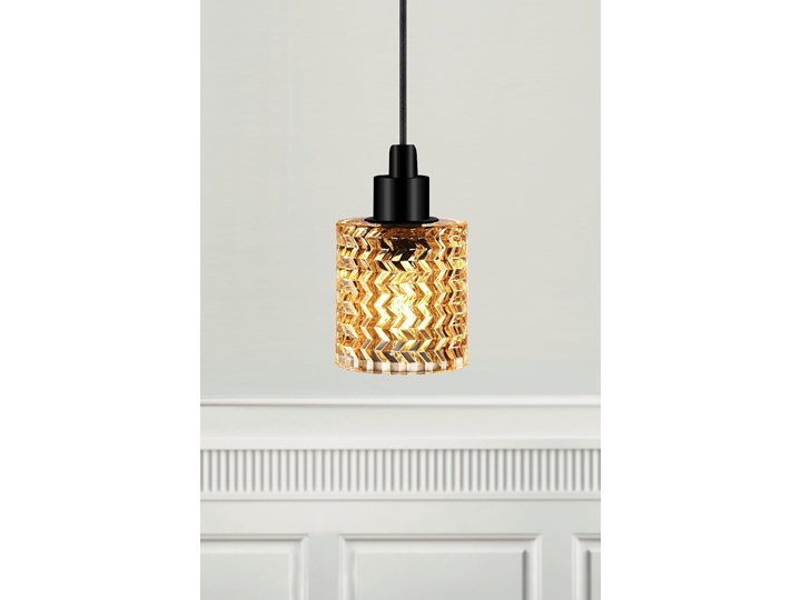 SELSEY Lampa wisząca Hollywood bursztynowe szkło Pomieszczenie Kuchnia Lampa z kloszem Pomieszczenie Salon