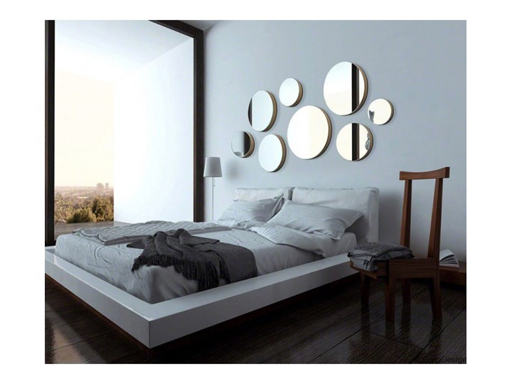 TRIO zestaw 3 okrągłych luster polski design Lustro z ramą Ścienne Okrągłe Kategoria Lustra